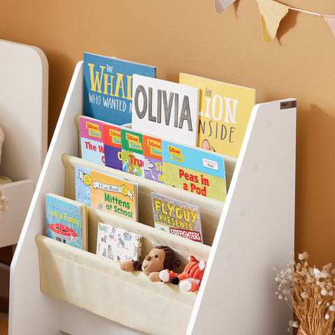 SoBuy FRG225-W Wit Boekenplank voor kinderen Kinderboekenrek Hangrek Bboekenrek krantenrek