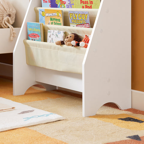 SoBuy FRG225-W Wit Boekenplank voor kinderen Kinderboekenrek Hangrek Bboekenrek krantenrek