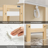 SoBuy FRG226-H-WN Smal Opbergrek 4 Lagen – Bamboe Frame, Anti-Kantelsysteem, Badkamer Waskamer Keuken Woonkamer, 20×28×90 cm