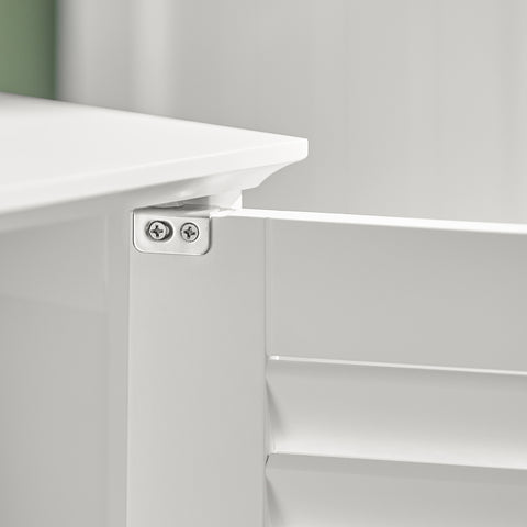 SoBuy FRG237-W Wastafelonderkast Badkamerkast Badkamermeubel Badmeubel - Wit
