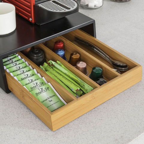 SoBuy FRG280-Sch Capsulehouder voor koffie - Koffiecapsule Houder - Zwart - Ladekast - Nespresso