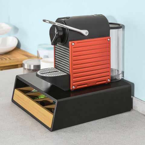 SoBuy FRG280-Sch Capsulehouder voor koffie - Koffiecapsule Houder - Zwart - Ladekast - Nespresso