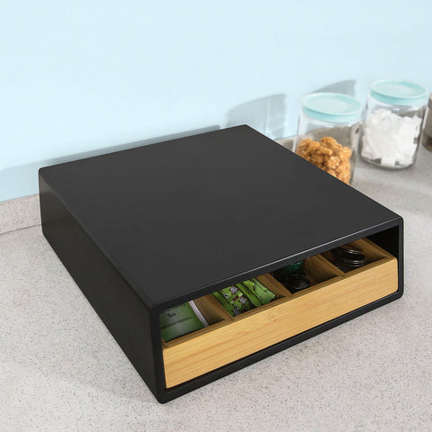 SoBuy FRG280-Sch Capsulehouder voor koffie - Koffiecapsule Houder - Zwart - Ladekast - Nespresso