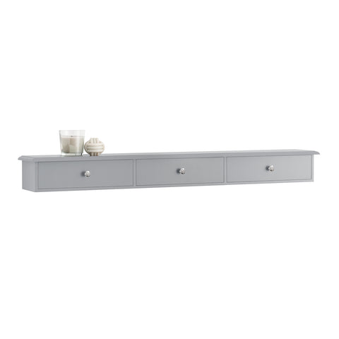 SoBuy FRG43-L-HG console, grijs, rek met lade, wandrek, 93,5 x 15 x 10 cm (l x b x h)