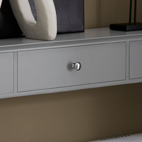 SoBuy FRG43-L-HG console, grijs, rek met lade, wandrek, 93,5 x 15 x 10 cm (l x b x h)