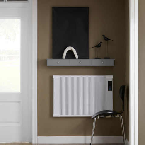 SoBuy FRG43-L-HG console, grijs, rek met lade, wandrek, 93,5 x 15 x 10 cm (l x b x h)
