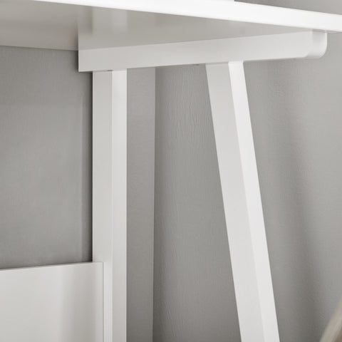 SoBuy FRG60-W Moderne Boekenkasten met Bureau - Tafel Bureau Bibliotheek Ladderplank