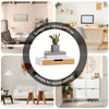 SoBuy FRG92-WNx2 Set van 2 Wandplanken met Lade - Moderne Zwevende Planken voor Hal, Woonkamer, Keuken & Slaapkamer - Wit & Natuur 40x24x8cm