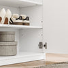 SoBuy FSB104-W Schoenenkast met Lades – Scandinavisch Opbergmeubel voor Hal, Woonkamer of Keuken – MDF (E1), Wit – 80×35×82 cm