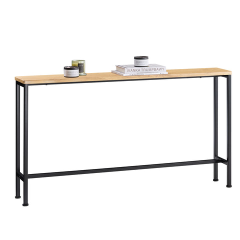 SoBuy FSB19-E Consoletafel, bijzettafel, bankpunt, haltafel voor woonkamer, slaapkamer, frame en 4 ijzeren poten