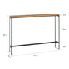 SoBuy FSB19-XL-N Hal Console Tafel – Superdunne Robuuste Metaalstructuur, Modern Design – Perfect voor Woonkamer, Slaapkamer, Hal 120x20x80cm