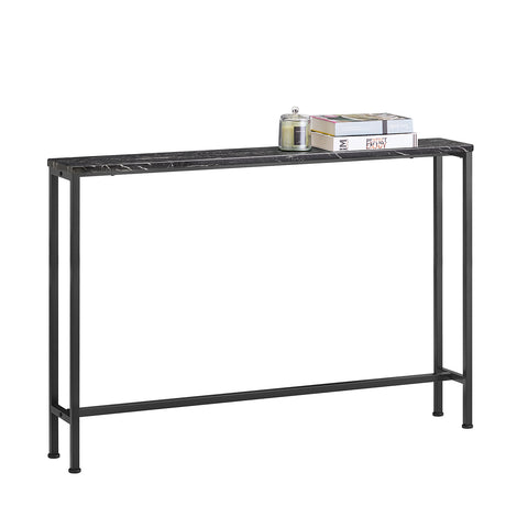 SoBuy FSB19-XL-SCH Consoletafel, bijzettafel, bankpunt, haltafel, frame en 4 poten van ijzer, 120 x 20 x 80 cm, zwart