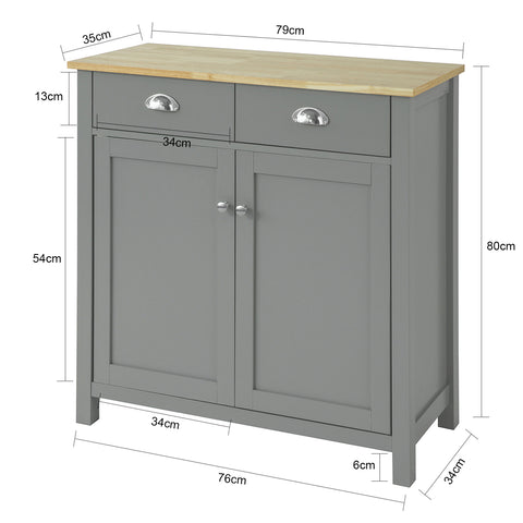 SoBuy FSB25-HG Dressoir Dressoir Opbergkast Console Tafel Opbergkast voor Entree Slaapkamer Woonkamer