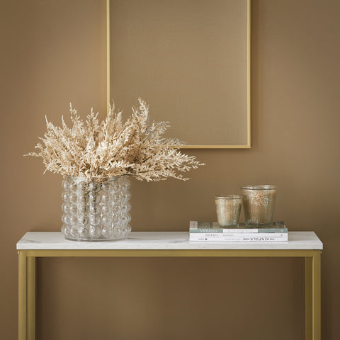 SoBuy FSB29-G Consoletafel met Gouden Metalen Frame Hal Tafel Decoratieve Tafel