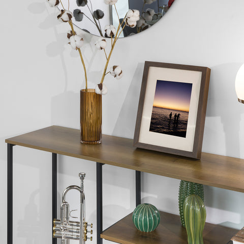 SoBuy FSB35-PF Console Tafel Entree Tafel Dressoir Sideboard Bijzettafel Bijzettafel met 3 opbergplanken