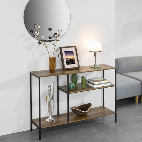 SoBuy FSB35-PF Console Tafel Entree Tafel Dressoir Sideboard Bijzettafel Bijzettafel met 3 opbergplanken