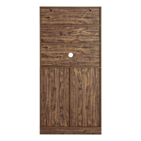 SoBuy FSB83-N Keukenkast, Dressoirkast, Buffetkast, Gangkast, Hoge kast, Commode, Opbergkast met 3 Schuifdeuren en 1 Plank