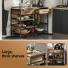 SoBuy FSB85-PF Keukeneiland met Opbergruimte – 120 cm – Industrieel Vintage Design