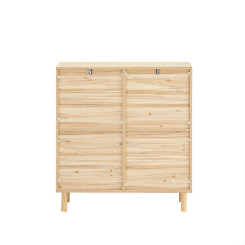 SoBuy FSB87-N Dressoir, Bijzetkast,Inkomkast, Schoenenkast, Schoenenrek, met 2 Schuifdeuren