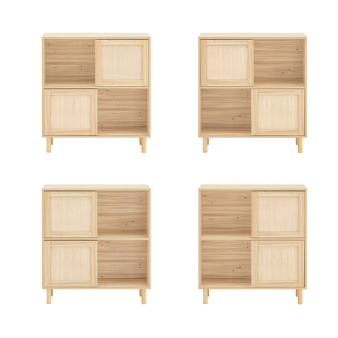 SoBuy FSB87-N Dressoir, Bijzetkast,Inkomkast, Schoenenkast, Schoenenrek, met 2 Schuifdeuren