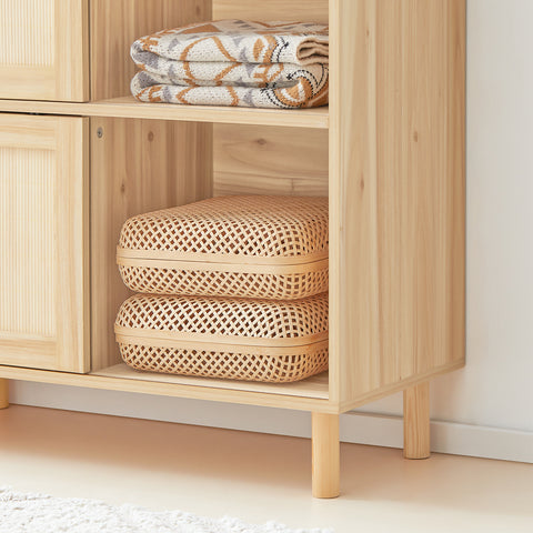 SoBuy FSB87-N Dressoir, Bijzetkast,Inkomkast, Schoenenkast, Schoenenrek, met 2 Schuifdeuren