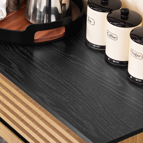 SoBuy FSB99-N Keukenkast Dressoir met 3 deuren, 3 laden