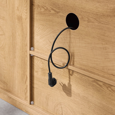 SoBuy FSB99-N Keukenkast Dressoir met 3 deuren, 3 laden