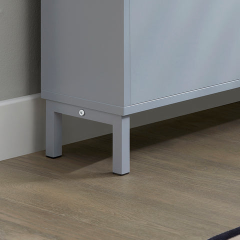 SoBuy FSR100-HG Schoenenopbergkast Schoenenkast 4-bladige schoenenkist Hal Opbergkist voor schoenen