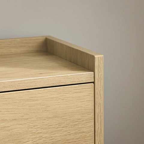 SoBuy FSR100-N Schoenenkast met 4 kantelende vakken, smal schoenenrek met 8 legplanken, naturel, b x h x d: ca. 100 x 90 x 19 cm