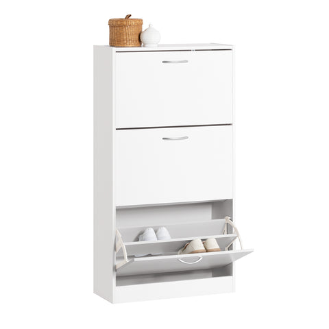 SoBuy FSR110-W Schoenenkast met 3 Kleppen