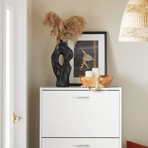 SoBuy FSR110-W Schoenenkast met 3 Kleppen