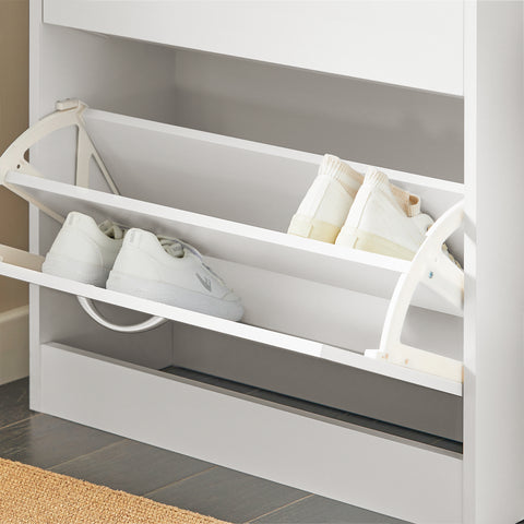 SoBuy FSR110-W Schoenenkast met 3 Kleppen
