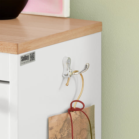 SoBuy FSR144-WN Schoenenkast met 3 Kleppen Schoenenrek Gangkast, Opbergkast voor Schoenen, Schoenenkist Schoenenrek