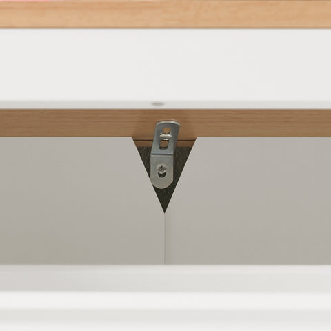 SoBuy FSR144-WN Schoenenkast met 3 Kleppen Schoenenrek Gangkast, Opbergkast voor Schoenen, Schoenenkist Schoenenrek