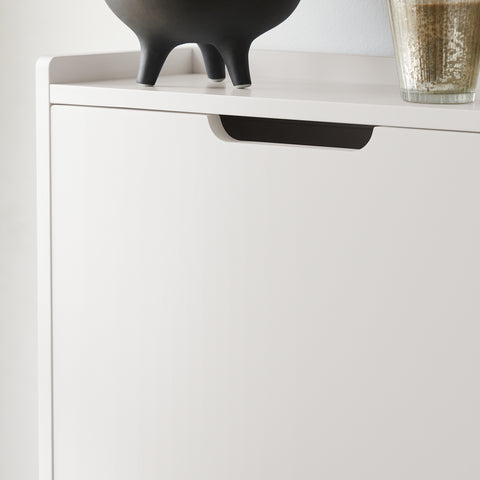 SoBuy FSR151-W Schoenenkast met 2 Kleppen, Schoenencommode, Schoenenrek, Schoenenkist, Gangkast, Opbergkast voor Schoenen
