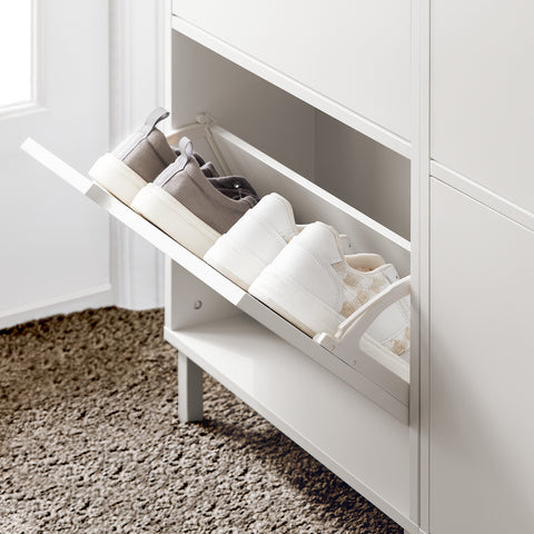 SoBuy FSR151-W Schoenenkast met 2 Kleppen, Schoenencommode, Schoenenrek, Schoenenkist, Gangkast, Opbergkast voor Schoenen