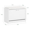 SoBuy FSR16-W Schoenenbank met Zitkussen – Schoenenkast met Klep, Opbergbank voor Hal, Woonkamer of Slaapkamer – 60x30x45 cm – Wit