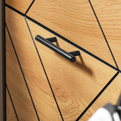 SoBuy FSR164-SCH Schoenenkast, schoenenkast, 3 kleppen, ingangsmeubels, schoenenrek op voet, 62 x 24 x 125 cm