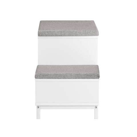 SoBuy FSR172-W Schoenenrek schoenenrek kinderen schoenenkast schoenenbank met zitvlak schoenencommode schoenenrek Wit