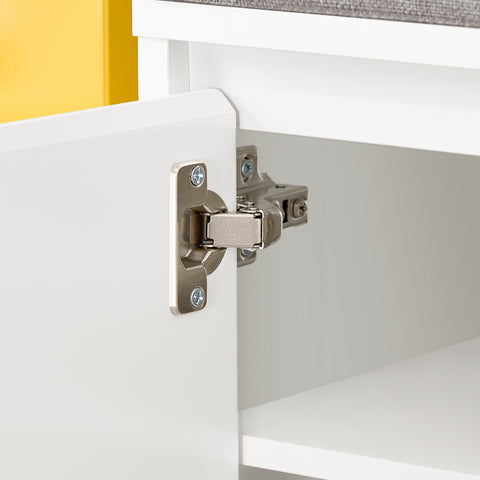 SoBuy FSR172-W Schoenenrek schoenenrek kinderen schoenenkast schoenenbank met zitvlak schoenencommode schoenenrek Wit