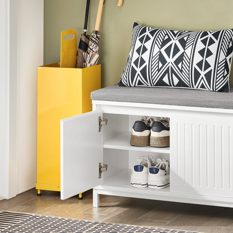 SoBuy FSR172-W Schoenenrek schoenenrek kinderen schoenenkast schoenenbank met zitvlak schoenencommode schoenenrek Wit