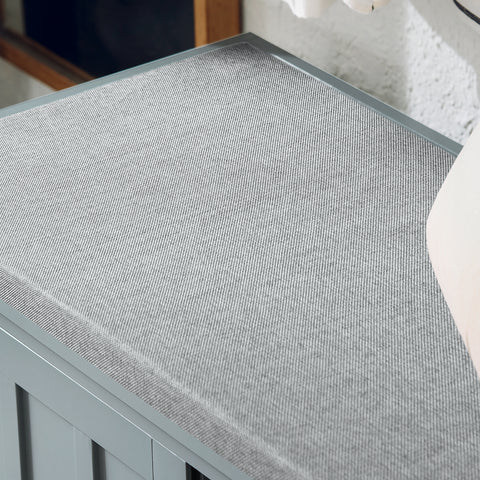 SoBuy FSR173-HG Zitkast zitbank met opbergruimte schoenenbank met zitvlak met 1 grijze mand lichtgrijs BHT ca. 110x46x38cm