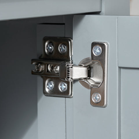 SoBuy FSR173-HG Zitkast zitbank met opbergruimte schoenenbank met zitvlak met 1 grijze mand lichtgrijs BHT ca. 110x46x38cm