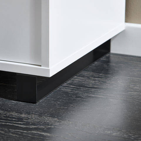 SoBuy FSR176-W Schoenbank met zitvlak schoenenkast schoenenrek met zitbank plankbank schoenenkist zitcommode smal wit