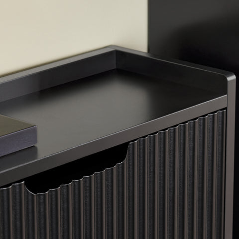 SoBuy FSR177-SCH Schoenenkast met 2 kleppen schoenenkast smal schoenenrek met 4 legplanken schoenencommode schoenenrek zwart