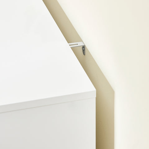 SoBuy FSR189-WN Schoenenkast met 3 kleppen en 1 deur