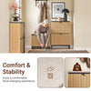 SoBuy FSR201-N Schoenenbank met Klapdeksel & Gevoerde Zitting, Smal voor Hal – Zwart/Naturel, 60x24x50cm