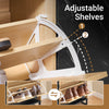 SoBuy FSR203-N Schoenenkast met 2 Kleppen & Zijvak, Smal 24cm voor Hal, 8 Paar, Combineerbaar – Zwart/Hout, 90x24x88cm