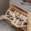 SoBuy FSR211-NSchoenenbank voor de ingang – schoenenkast met opbergruimte voor grote schoenen, opbergbank voor de ingang – kleine woningen, hal, hout 100 x 24 x 50 cm