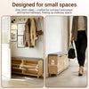 SoBuy FSR211-NSchoenenbank voor de ingang – schoenenkast met opbergruimte voor grote schoenen, opbergbank voor de ingang – kleine woningen, hal, hout 100 x 24 x 50 cm